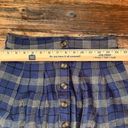 American Eagle   Blue & White Plaid Pleated Mini Skirt Photo 7