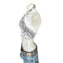 Bandana Halter Top Crop One Size Festival Western White Handcrafted Unique NEW Photo 1