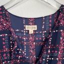 Maison Jules  Peplum Navy Floral Tank Top Blouse Small Photo 97