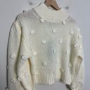 Farm Rio NWT - Handmade Flowers Embroidered Sweater Boho Hippie Statement Cream Photo 3