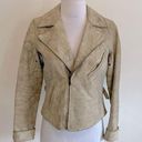 Ralph Lauren  Blue Label Weathered Cream Leather Jacket Photo 0