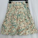 Lilly Pulitzer Bird Print Skirt Drop Waist Pleats Khaki and Blue Size 8 Photo 2