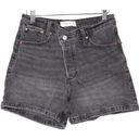 Abercrombie & Fitch Womens  Dad Short High Rise Black Denim Jean Shorts Size 27 4 Photo 0