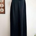 Outerknown Black Silky Asymmetrical One Shoulder Slip Maxi Dress Photo 0