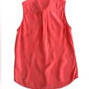 Equipment Women’s Coral Sleeveless Slim Signature Button Down Silk Shirt XS Photo 1