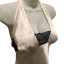 Frederick's of Hollywood Frederick’s Of Hollywood Sexy Halter Chemise Sz. M White Black Lace Low Cut Photo 3