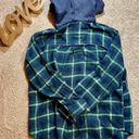 American Eagle AE Oversized Hooded Flannel Shacket Photo 7