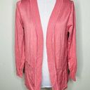 Zenana Outfitters  Cardigan MEDIUM Pink Open Front Patch Pockets Knit Barbiecore Photo 0