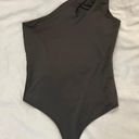 One Shoulder Cut Out Black Bodysuit Size M Photo 0