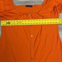 Tommy Hilfiger Orange Short Sleeve Elastic Neckline Blouse Size XL Photo 8