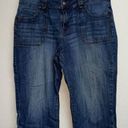 Faded Glory  Womens Cropped Jeans Size 14 Medium Wash Stretch Photo 0