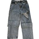 idem Ditto Boutique  Distressed Straight Leg Jeans In Color Washed Indigo Photo 1