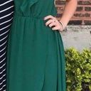 Romeo + Juliet Couture Green Deep V Maxi Dress  Photo 1