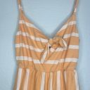 ALBION FIT  Orange Stripe Wide Leg Tie Front Jumpsuit Size M Photo 3