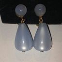 Vintage Blue  Moon Glow Dangling Screw Back Earrings Photo 0