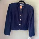 Krass&co Sk &  jacket blazer linen blend navy blue NEW old stock size 10 lined‎ Photo 1