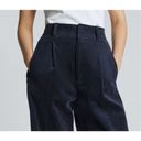 Everlane NWT  Navy Wide Leg Pleated Front Corduroy Way-High Drape Pant Size 10 Photo 5