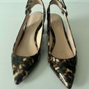 Kate Spade  Mika Tortoise Patent Leather Slingback Low Heel Brown Caramel Size 6 Photo 3