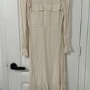 Reformation NEW  Hallie Maxi Long Sleeve Dress 6 Victorian Ruffle Cream Dress Photo 3