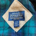 Pendleton Fuzzy Sherpa Wool Blend Full Zip Blue-Green Jacket Sz S Photo 8