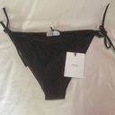 ONIA  Kate Solid Black Side Tie Bikini Swim Bottoms Size XS NWT Photo 6