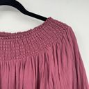 Talula  Purple Smocked Off The Shoulder Swing Blouse Size XS Photo 2