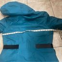 The North Face Women's  dunagiri Down  Hooded Blue Parka Puffer Jacket Large Photo 3