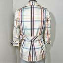 Coach  Tattersall Short Trench Coat Multicolor Size 2 (Small) Mid Length Jacket Photo 3