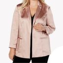 INC  luxe satin rose open front blazer Photo 0