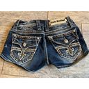 Rock Revival  Anais Short Shorts Denim size 24 Back Flap Embellished RJ8521H8 Photo 1