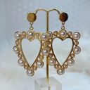 Nordstrom gold pearl heart earrings Photo 5