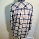 Jones New York  Popover Flannel Top Gray Plaid Photo 7