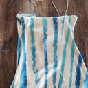 Retrofete Amika Dress in Blue Zebra Size Small Sleeveless Maxi Silk Thigh Slit Photo 6