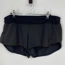 Lululemon  black speed up shorts mid rise 2.5” inseam Sz 10 Photo 0