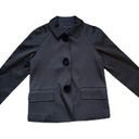 The Row Front Shop Black Sheen Pom Snap Blazer Jacket XS Photo 1