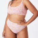 Cotton On  curve high waisted bikini bottom dye scattered pink size 14 Photo 1