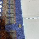 Northern Reflections Vintage  Button Front Sweater Vest Blue White Small Trees Photo 7
