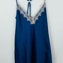 Frederick's of Hollywood  Baby Doll Royal‎ Blue Satin Size Medium Photo 1