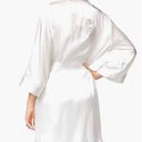 Linea Donatella  satin white soft pink trim “Mrs.” Bridal Nighty/robe set Large Photo 1