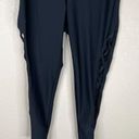 Bally Total Fitness  Legging Size Small Black Mid Calf Crop Cut Out Workout Yoga Photo 3