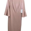 Harper  Rose Women's Pink Blush Bell Sleeve Bateau Neck Sheath Dress NWT Sz 8 Photo 0