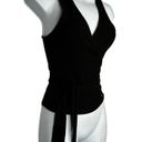 Guess  Black Ribbed Wrap-Around Top Photo 2