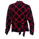 Jones New York Jones NY Red Black Plaid Wool Jacket Photo 2