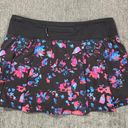 Lululemon  Black Pace Rival Mid Rise Tennis Skirt Dandy Digie Multi Black Size 6 Photo 7