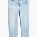 Madewell $138  Mid-Rise Classic Straight Jeans in Wellingford Wash: Knee-Rip 29 Photo 4