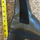 ZARA green faux leather combat lugsole chunky tall shaft boots 36 6 Photo 5