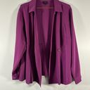 J.Jill  Wearever Easy-Care Pleated One-Button Top Purple Plum Size 2x Photo 8