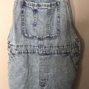 Gap  Distressed Denim Shortalls with Washwell overalls size medium Photo 4