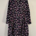 The Moon  Dance Vintage Blue Pink Floral Print Long Sleeve Mini Dress Size 18 Spring Photo 3