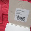 ma*rs NWT Mother Hustler Ankle Fray in  Red High Rise Bootcut Crop Jeans 25 Photo 4